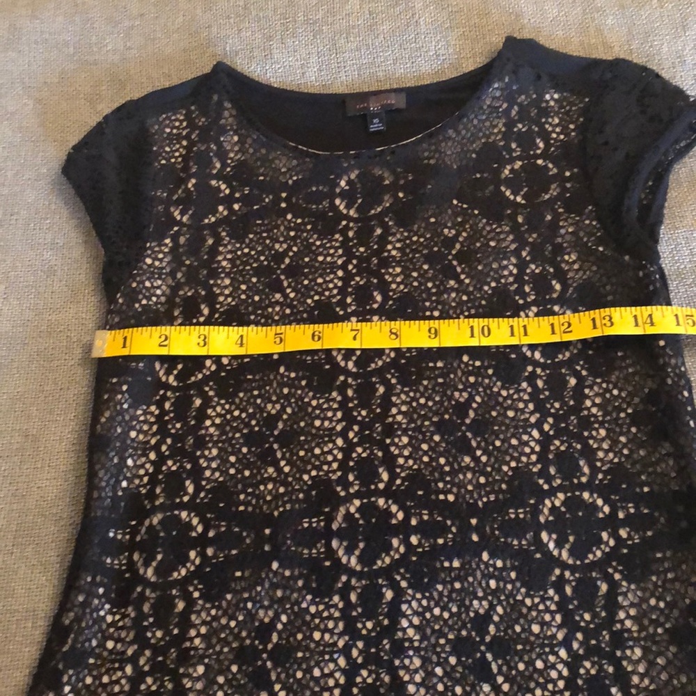 THE LIMITED NWOT BLACK CROCHET CAP SS SHIRT XS - Picture 8 of 14